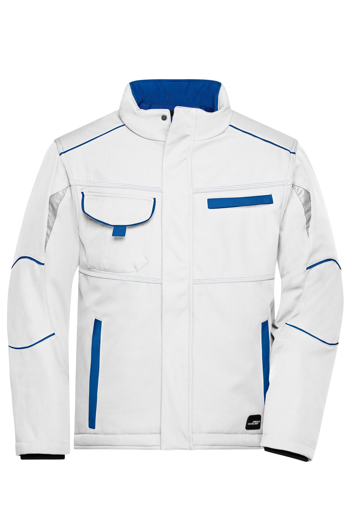 Workwear Softshell Padded Jack - White/Royal Blue