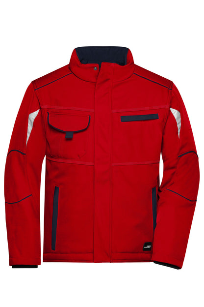 Workwear Softshell Padded Jack - Red/Navy