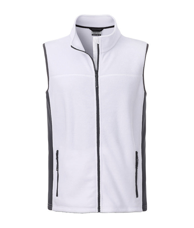 Men´s Workwear Fleece Vest - White/Carbon