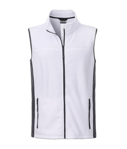 Men´s Workwear Fleece Vest - White/Carbon
