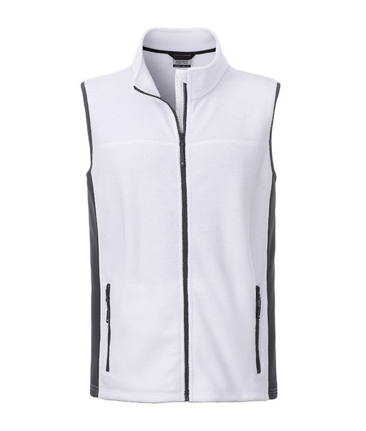 Men´s Workwear Fleece Vest - White/Carbon