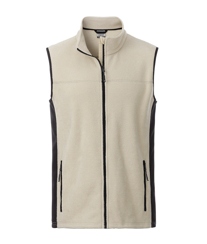 Men´s Workwear Fleece Vest - Stone/Black