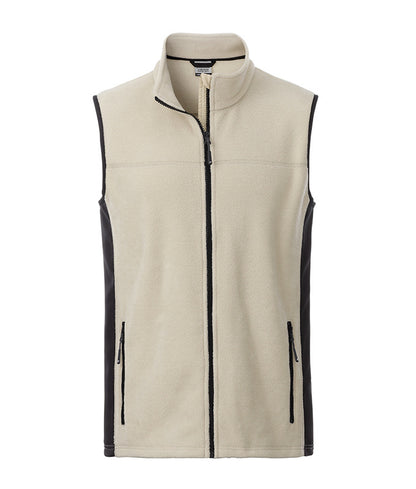 Men´s Workwear Fleece Vest - Stone/Black