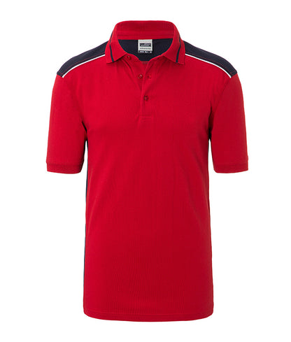 Men´s Workwear Polo - Color - Red/Navy