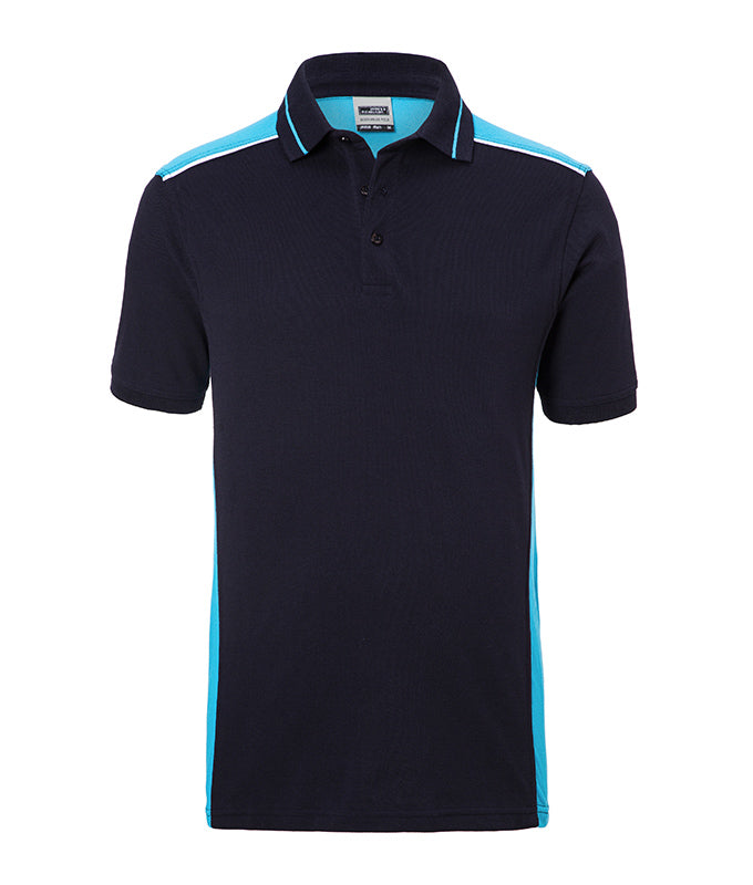 Men´s Workwear Polo - Color - Navy/Turquoise
