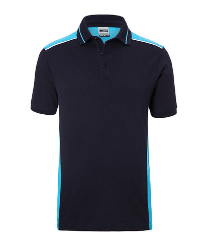 Men´s Workwear Polo - Color - Navy/Turquoise
