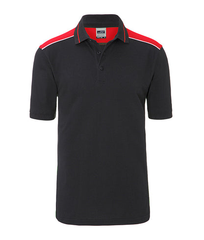 Men´s Workwear Polo - Color - Carbon/Red