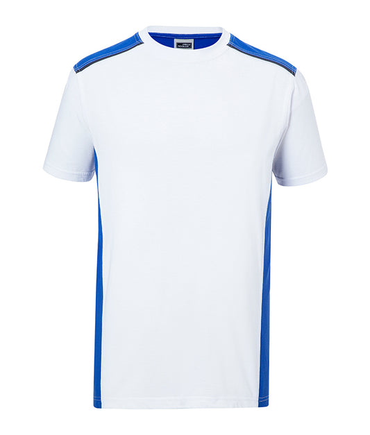 Men´s Workwear T-Shirt - Color - White/Royal Blue