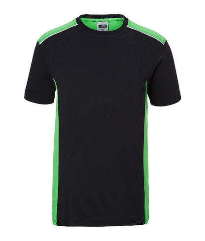 Men´s Workwear T-Shirt - Color - Black/lime green