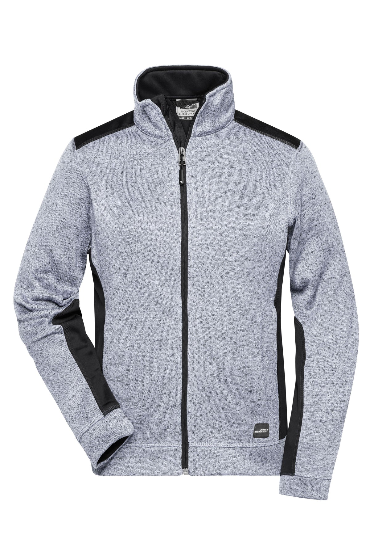 Ladies´ Knitted Workwear Fleec - White-melange/Carbon