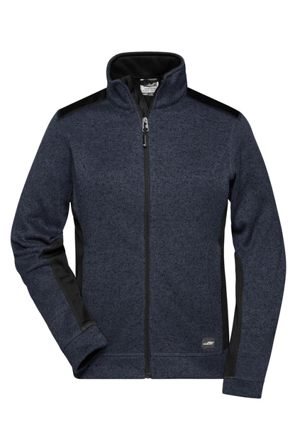 Ladies´ Knitted Workwear Fleec - Carbon-melange/Black