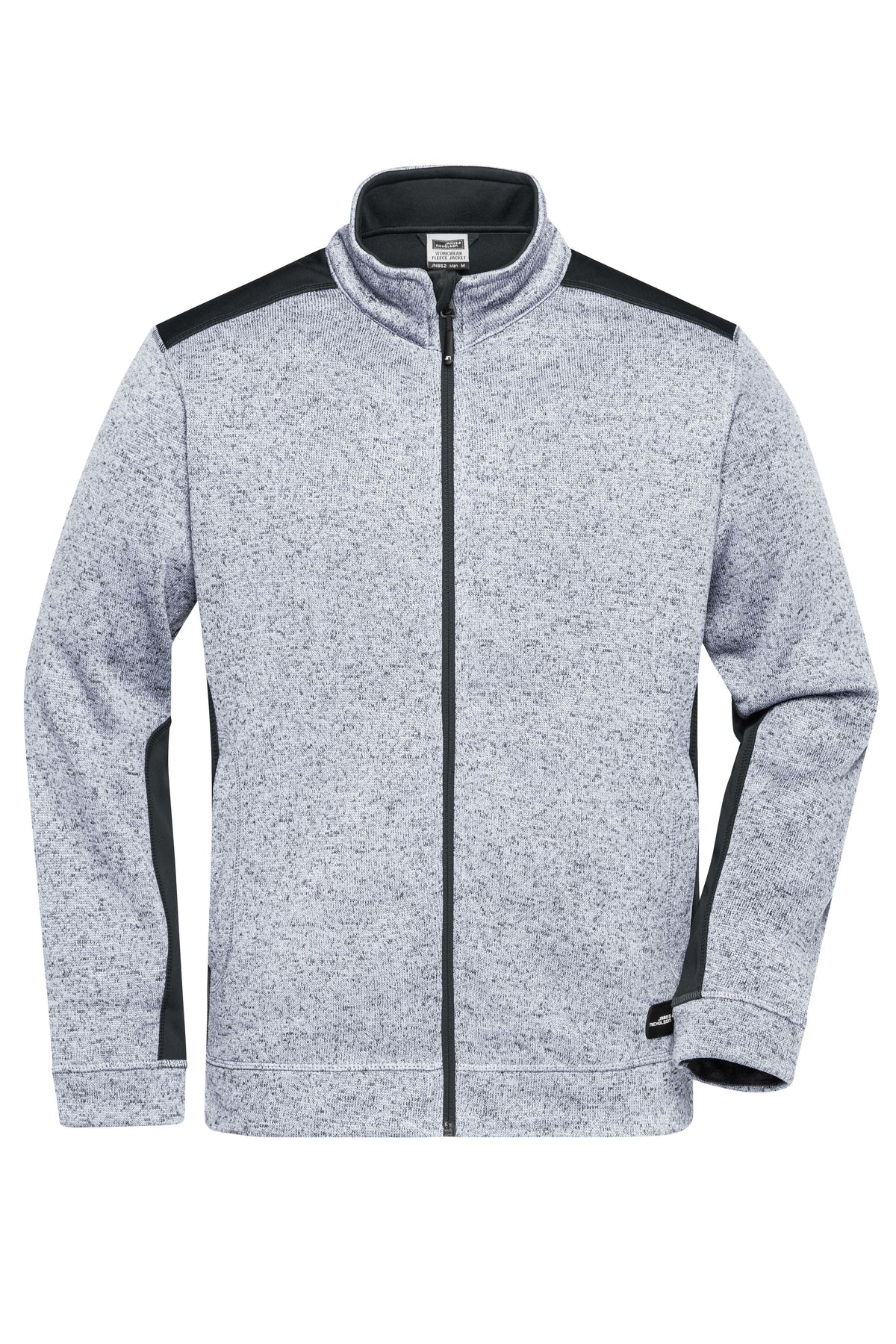 Men´s Knitted Workwear Fleece - White-melange/Carbon