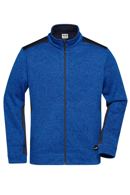 Men´s Knitted Workwear Fleece - Royal-melange/Navy
