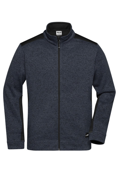 Men´s Knitted Workwear Fleece - Carbon-melange/Black