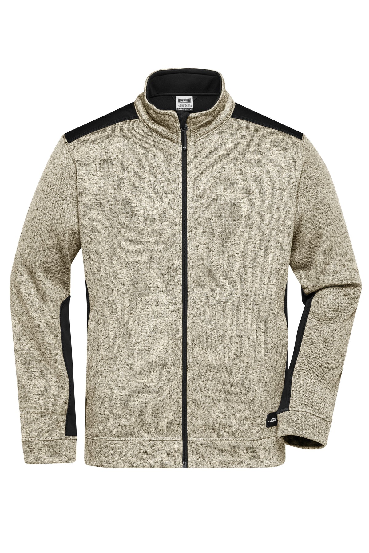 Men´s Knitted Workwear Fleece - Stone-melange/Black