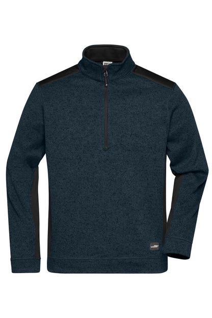 Men´s Knitted Workwear Halfzip - Navy/Navy