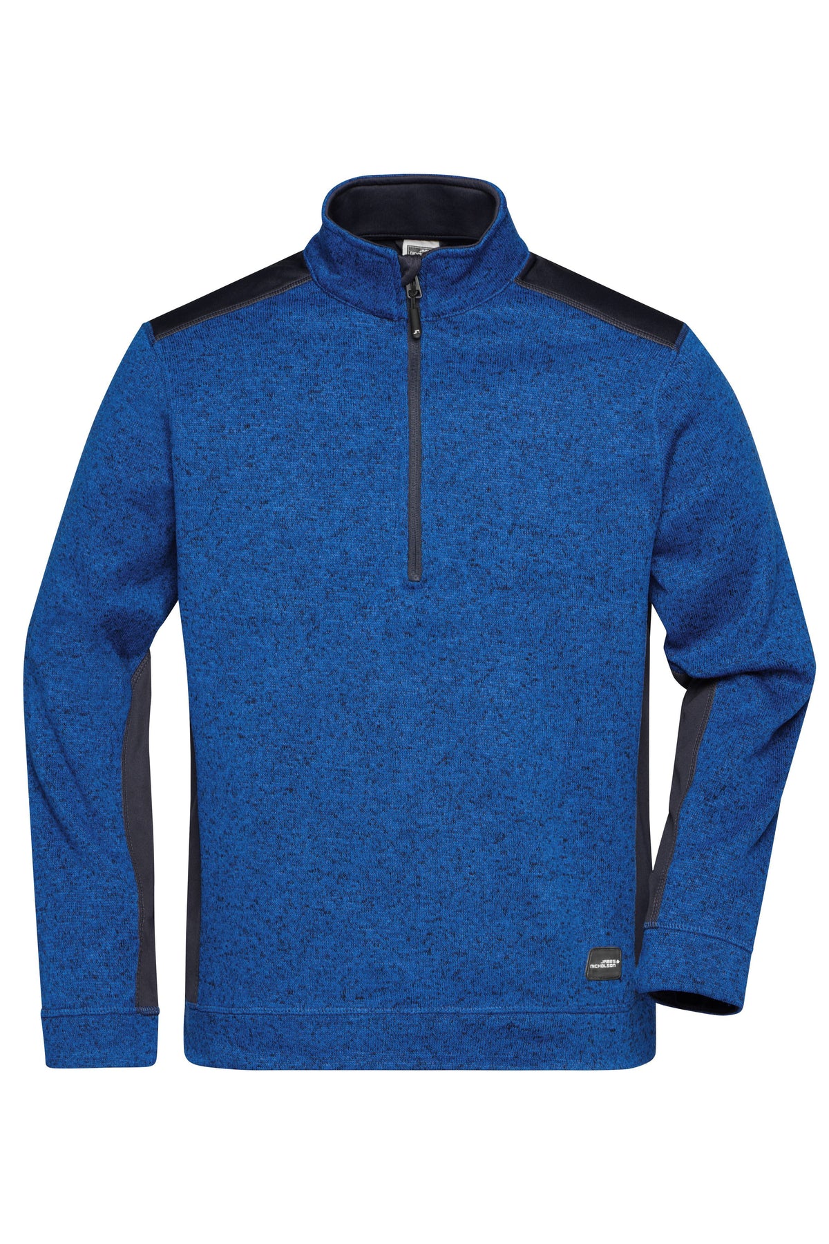 Men´s Knitted Workwear Halfzip - Royal-melange/Navy