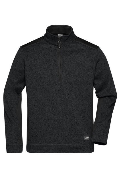 Men´s Knitted Workwear Halfzip - Black/Black