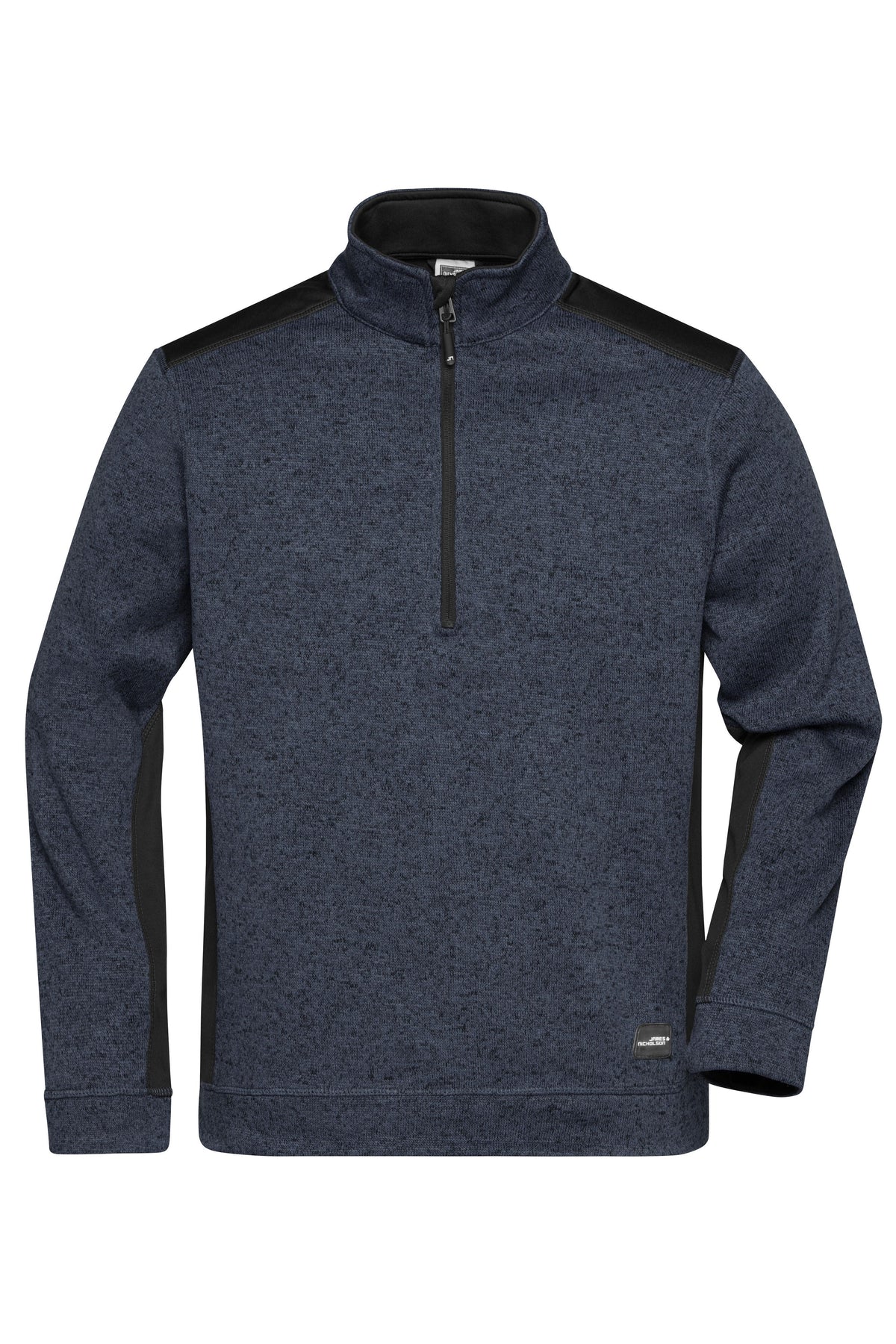 Men´s Knitted Workwear Halfzip - Carbon-melange/Black
