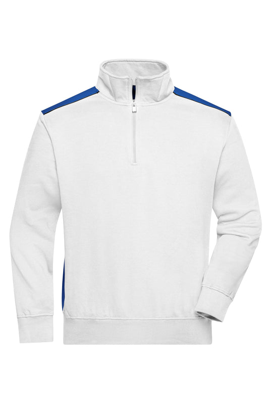 Workwear Halfzip Sweat - L2 - White/Royal Blue