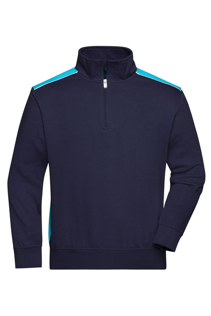 Workwear Halfzip Sweat - L2 - Navy/Turquoise