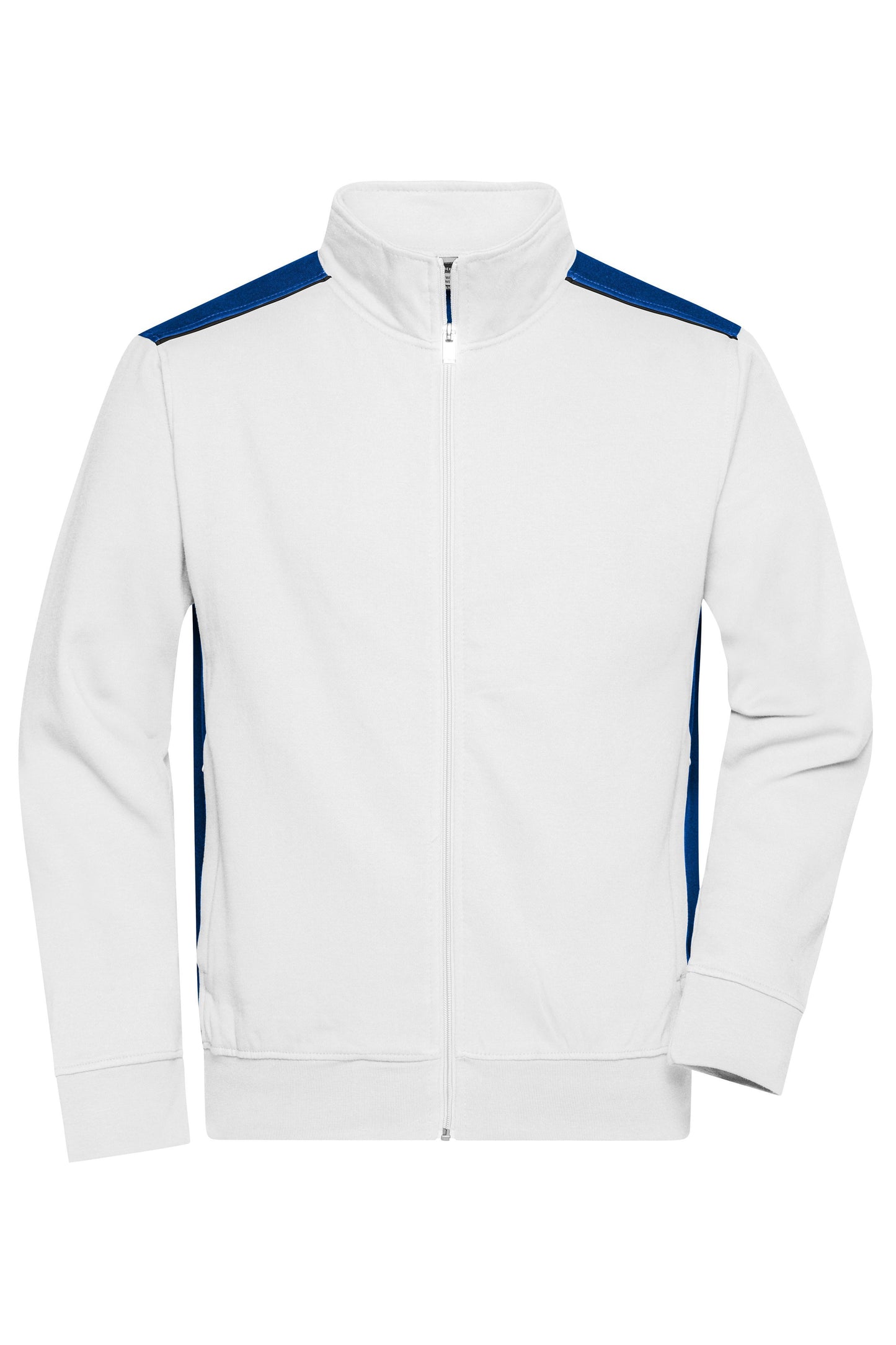 Men´s Workwear Sweat Jacket - White/Royal Blue