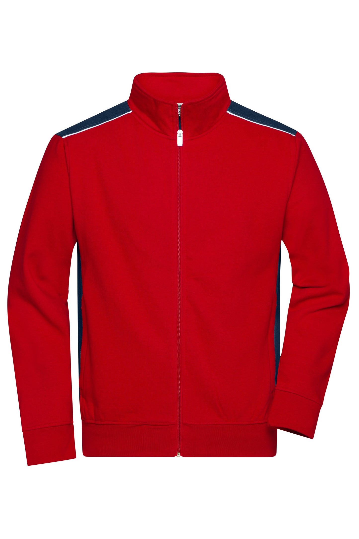 Men´s Workwear Sweat Jacket - Red/Navy
