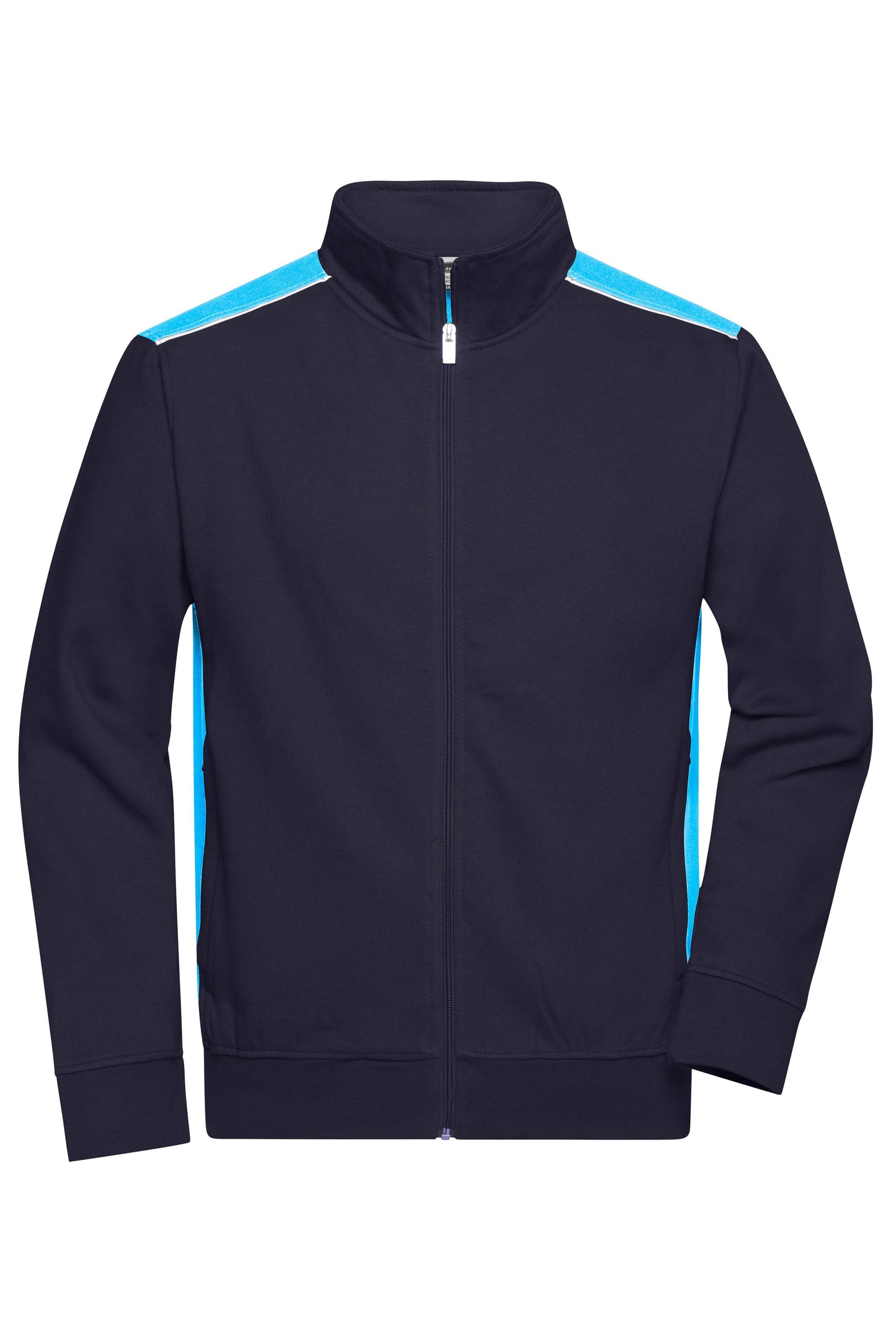 Men´s Workwear Sweat Jacket - Navy/Turquoise