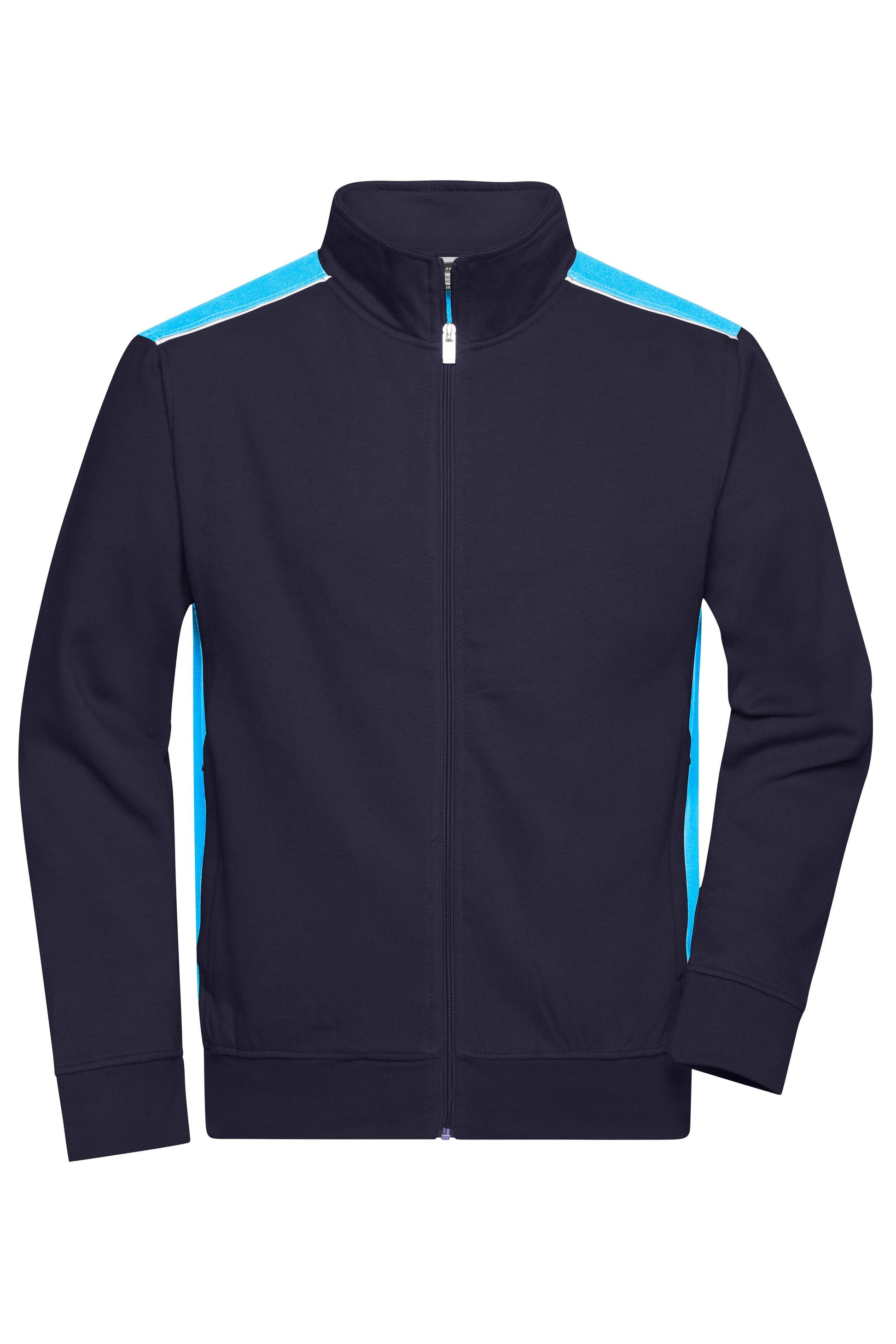 Men´s Workwear Sweat Jacket - Navy/Turquoise
