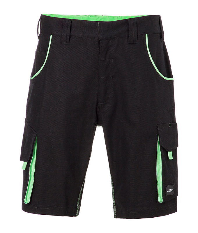 Workwear Bermudas - Level 2 - Black/lime green