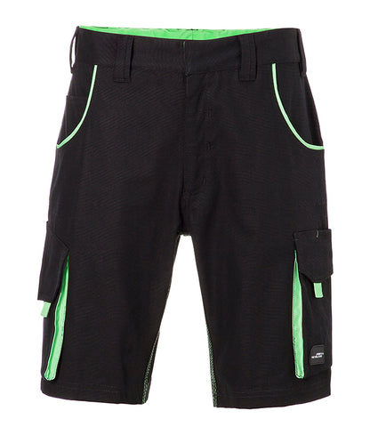 Workwear Bermudas - Level 2 - Black/lime green
