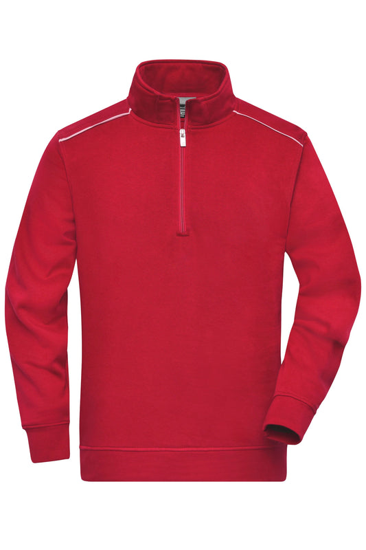 Workwear Half-Zip Sweat - SOLI - Red