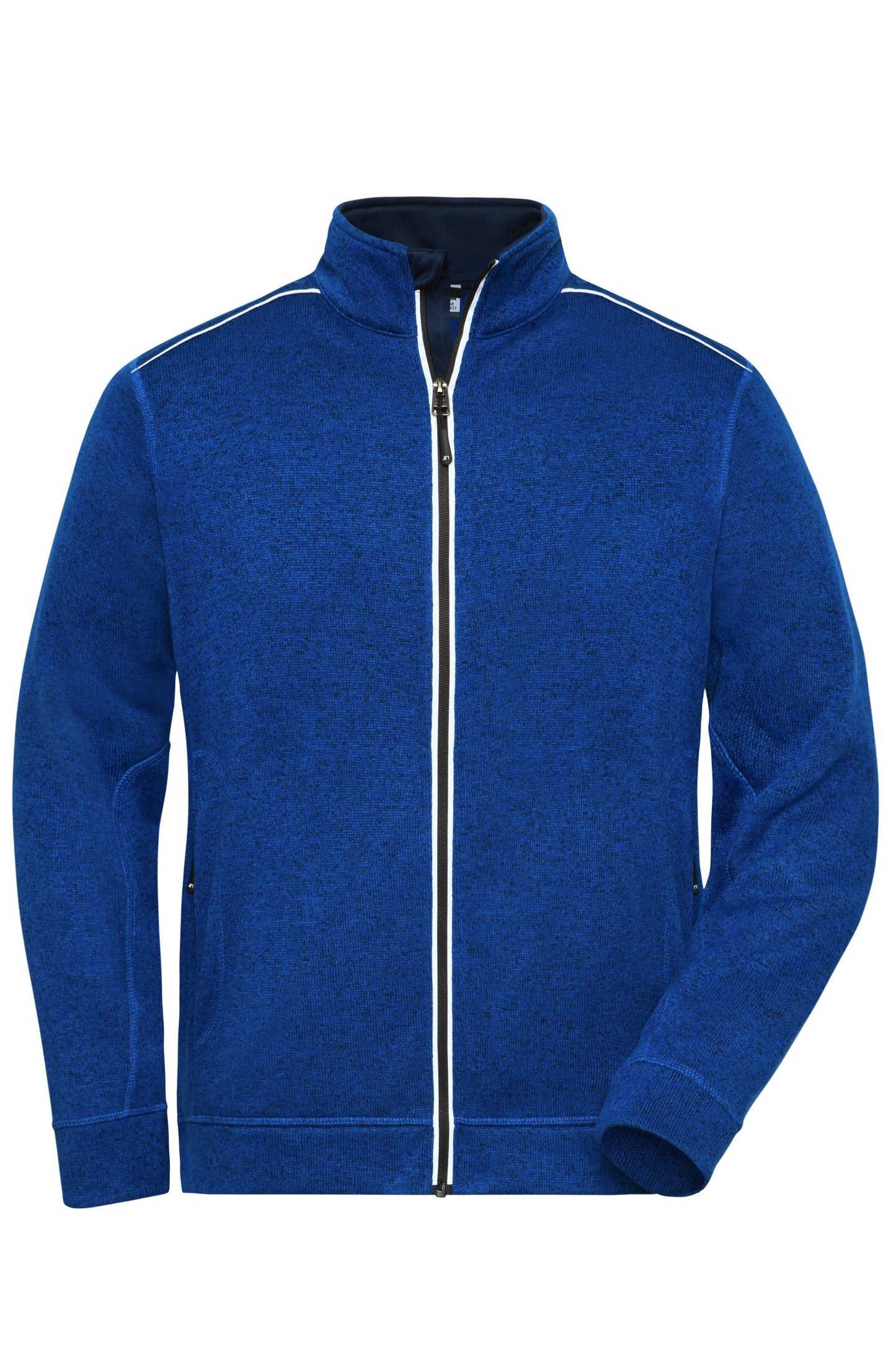 Men´s Knitted Workwear Fleec - Dark-royal-melange/Navy