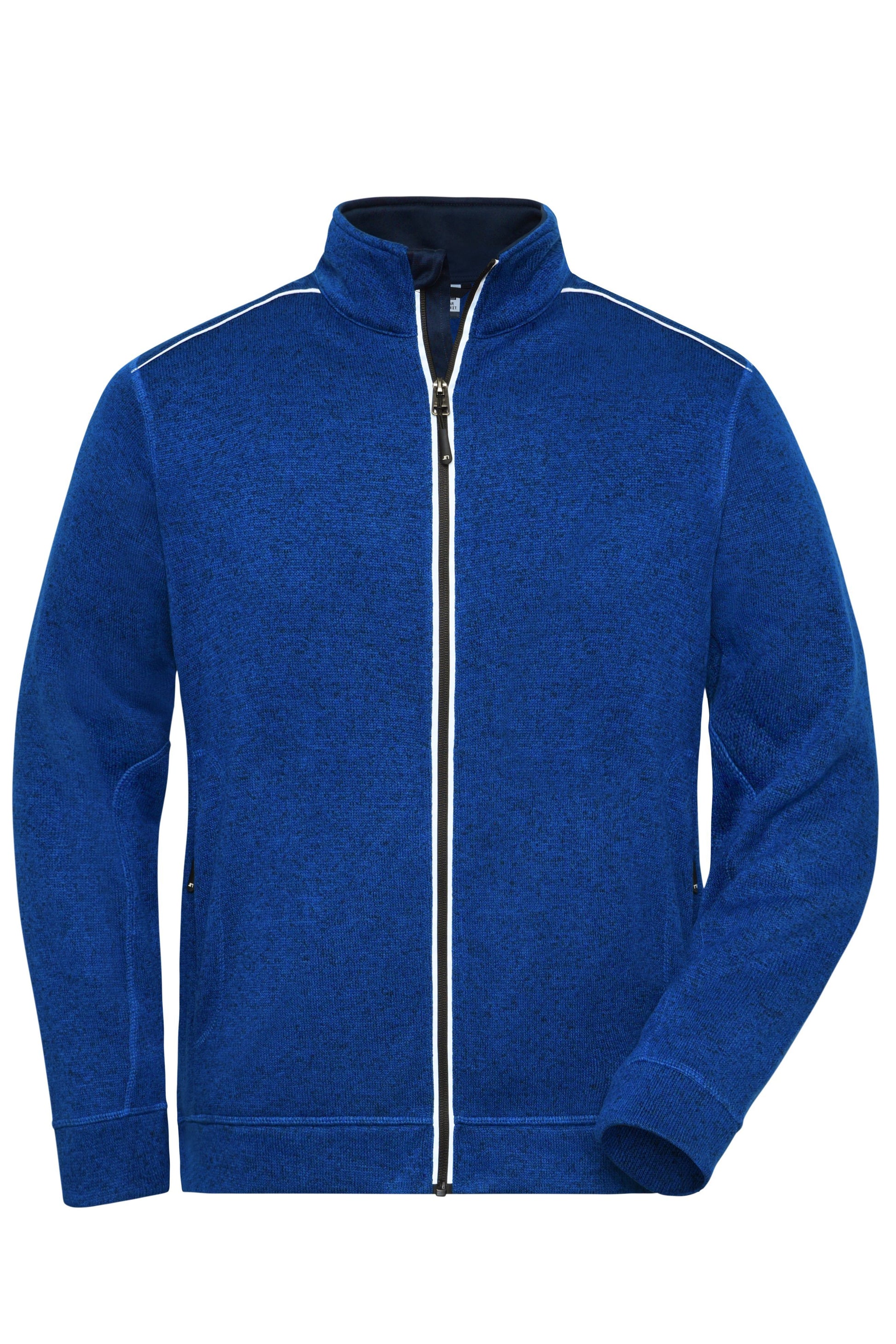 Men´s Knitted Workwear Fleec - Dark-royal-melange/Navy
