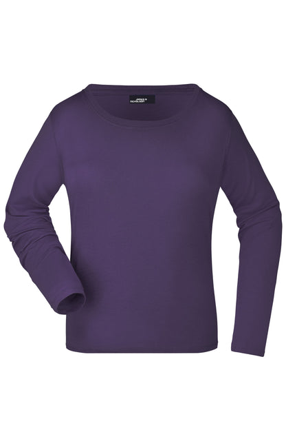 Ladies´Shirt LSL Medium - Aubergine