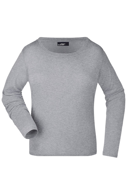 Ladies´Shirt LSL Medium - Grey-Heather