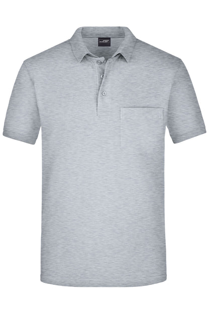 Men´s Polo Pocket - Grey-Heather