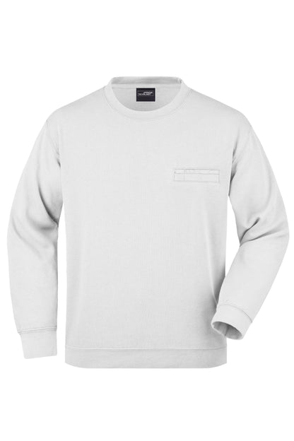 Men´s Round Sweat pocket - White