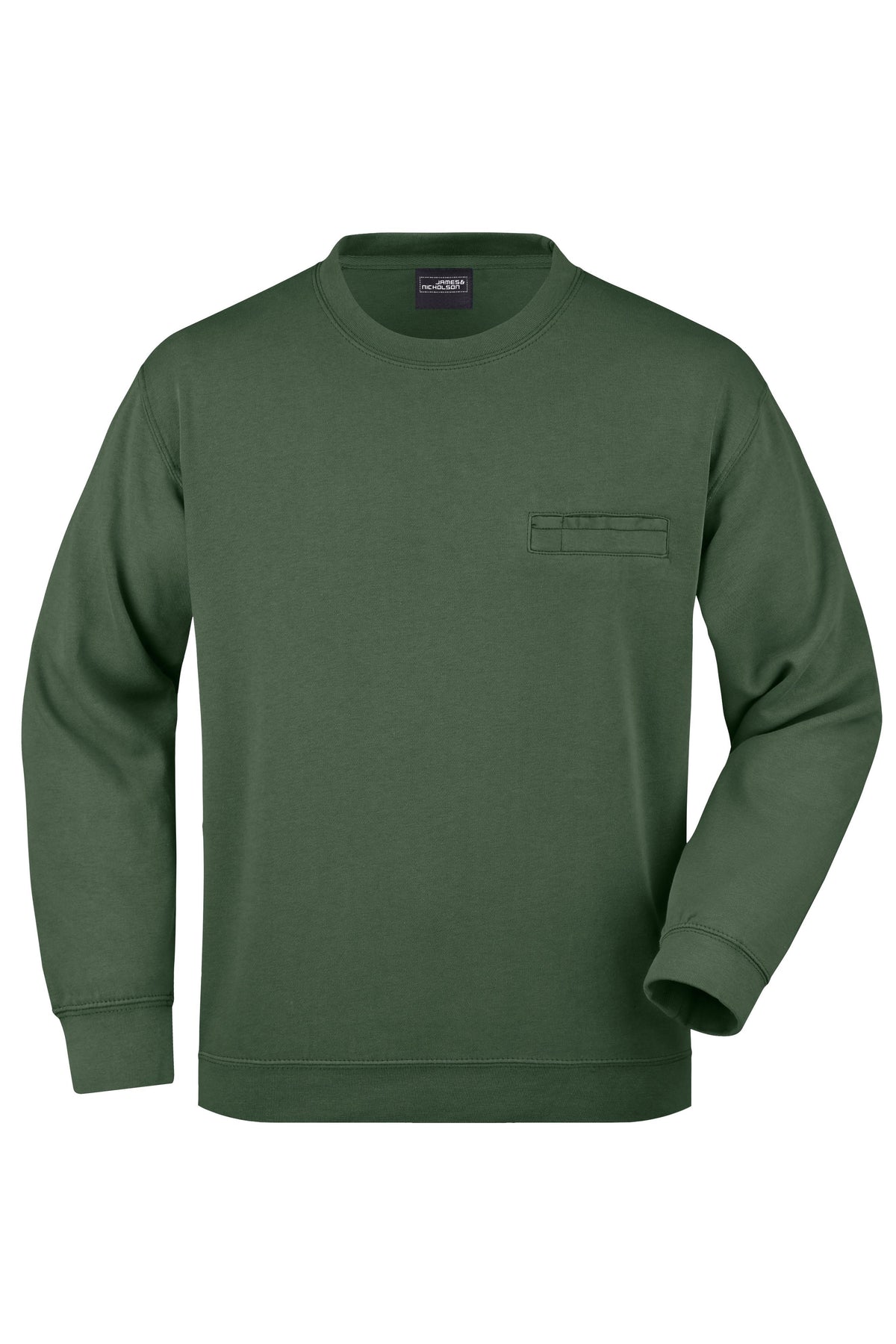 Men´s Round Sweat pocket - Dark-Green