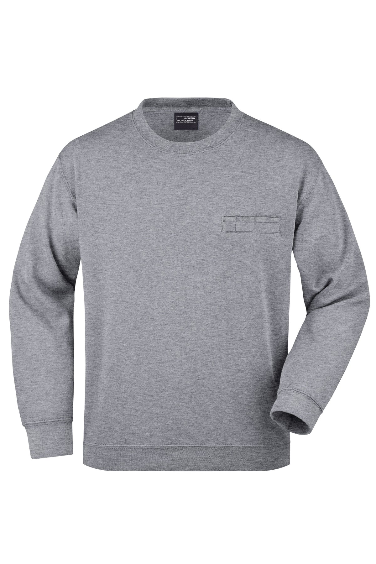 Men´s Round Sweat pocket - Grey-Heather