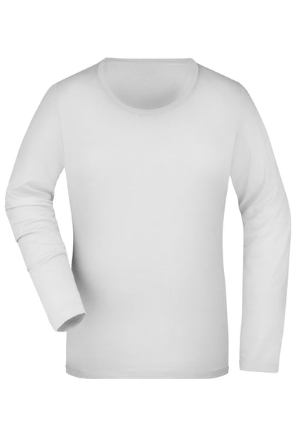 Ladies´Stretch Shirt LSL - White
