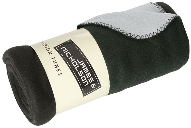 Bonded Fleece Blanket - Black/Silver