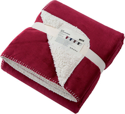 Cosy Hearth Blanket - Burgundy/Natural