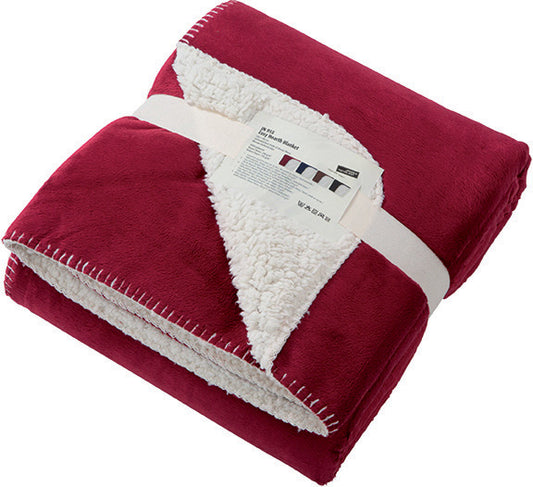 Cosy Hearth Blanket - Burgundy/Natural