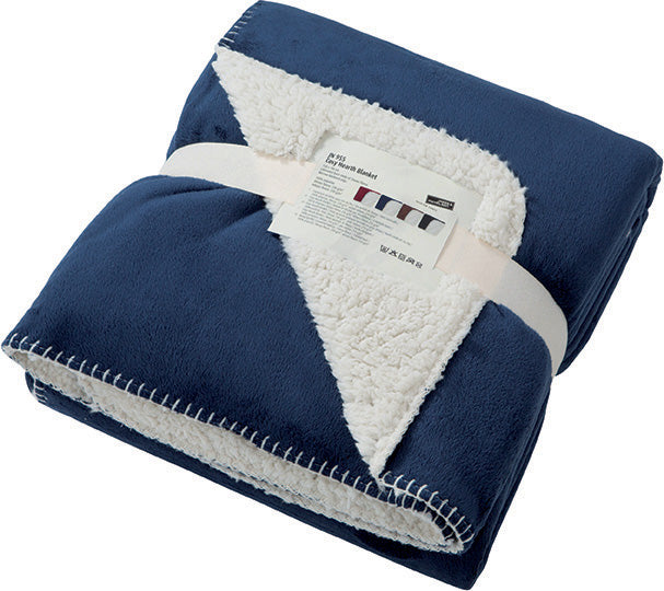 Cosy Hearth Blanket - Navy/Natural
