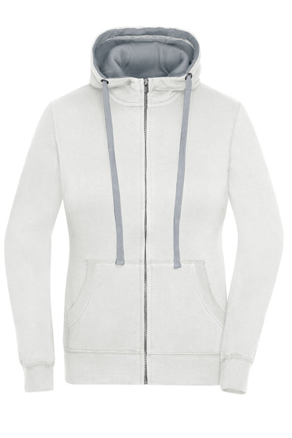 Ladie´s Lifestyle Zip-Hoody - Off White/Grey Heather