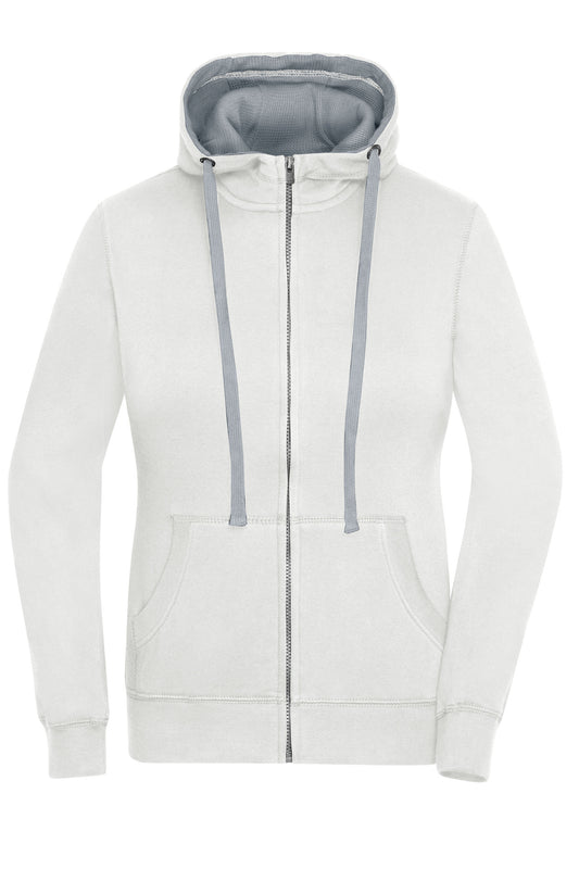 Ladie´s Lifestyle Zip-Hoody - Off White/Grey Heather