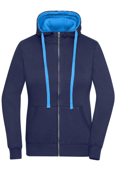 Ladie´s Lifestyle Zip-Hoody - Navy/Cobalt