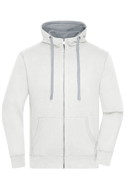 Men´s Lifestyle Zip-Hoody - Off White/Grey Heather