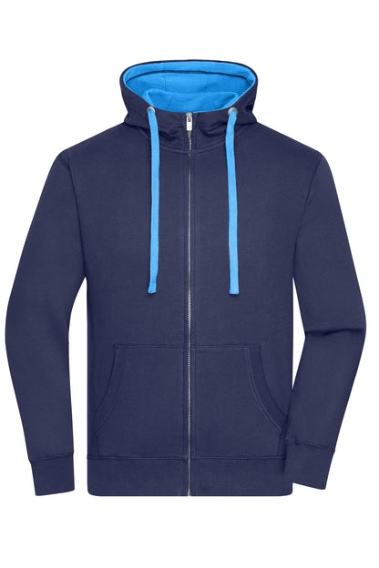 Men´s Lifestyle Zip-Hoody - Navy/Cobalt